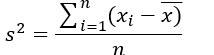 vzorec na rozptyl