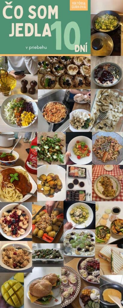 1. kreatívne zadanie, infografika, stravovanie za 10 dní