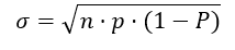 smerodajná odchýlka pre binomické rozdelenie