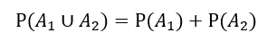 vzorec pre pravdepodobnosť pri disjunktných javoch