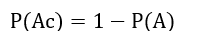vzorec na výpočet doplnku pre pravdepodobnosť